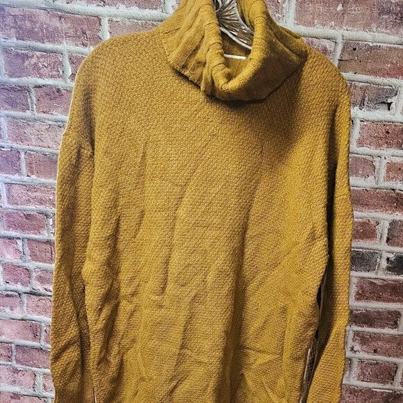 Women's MADEWELL Foldover Turtleneck Sweater Dress Large AF199 - Picture 1 of 6